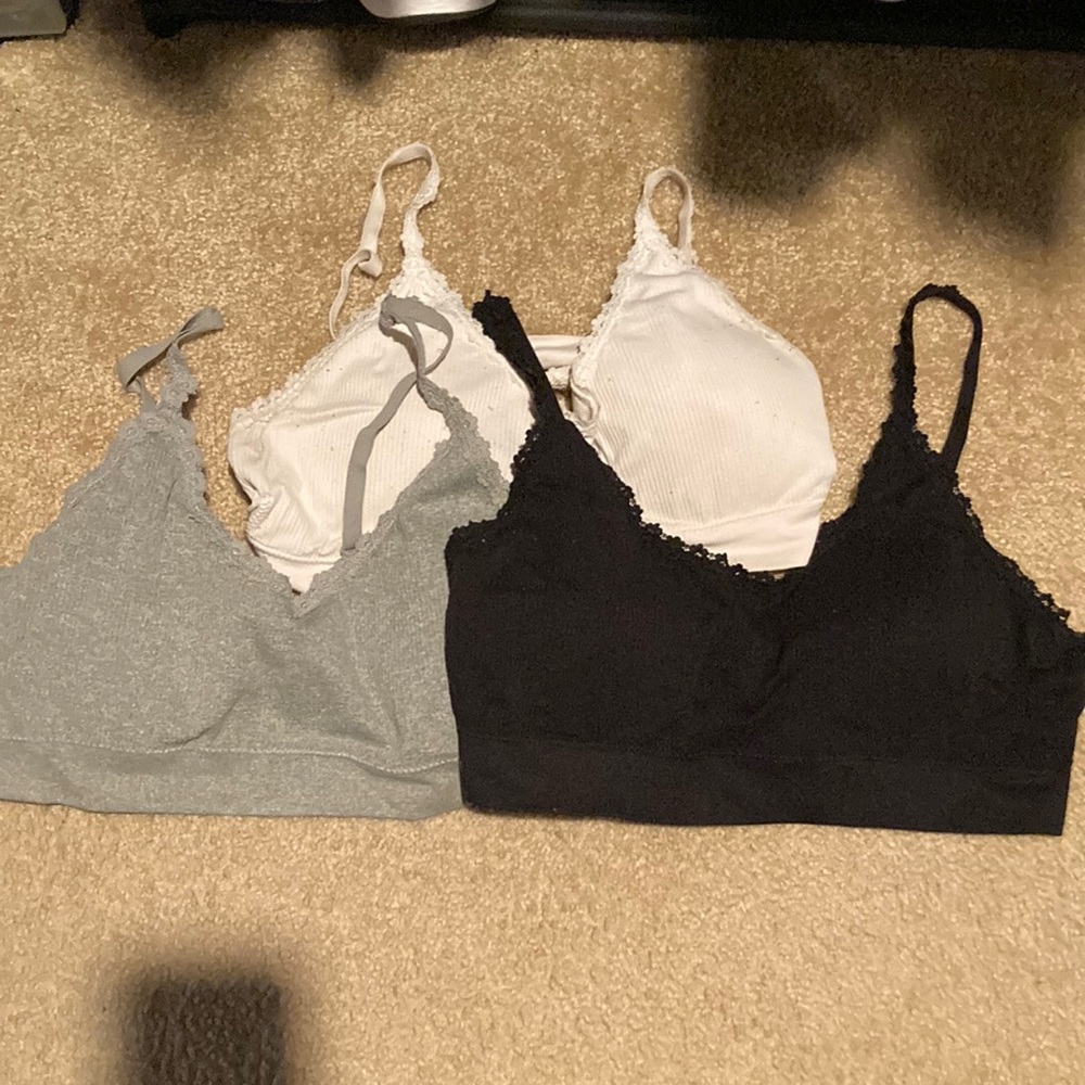 Womens 3 pack lace sports bras